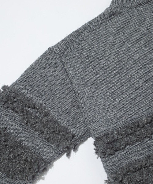 F/CE. （エフシーイー）の「F/CE. DUAL TEXTURE SHIFTED LINES KNIT / エフシーイー  デュアルテクスチャーシフトラインニット（ニット/セーター・メンズ・ブラック/チャコール/アイボリー・SMALL）」の13枚目の写真