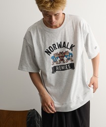 【DISCUS】USAコットン ヘビーウェイト 半袖プリントスウェットTシャツ 6273-8101 MNY / カレッジロゴ ビッグシルエット オーバーサイズ