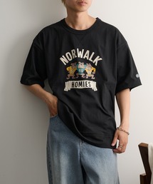 【DISCUS】USAコットン ヘビーウェイト 半袖プリントスウェットTシャツ 6273-8101 MNY / カレッジロゴ ビッグシルエット オーバーサイズ