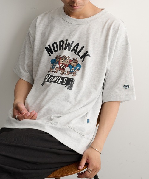 DISCUS(ディスカス)の「【DISCUS】USAコットン ヘビーウェイト 半袖プリントスウェットTシャツ 6273-8101 MNY / カレッジロゴ ビッグシルエット オーバーサイズ(Tシャツ/カットソー・メンズ・オフホワイト/オートミール/ネイビー/ブラック・XL/M/L)」の17枚目の写真