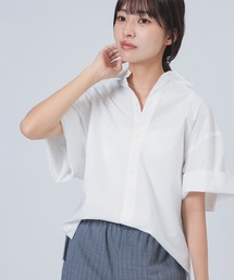 Demi-Luxe BEAMS | 【1/9再値下げ】AK+1 / ハーフスリーブ コットン シャツ(シャツ/ブラウス)