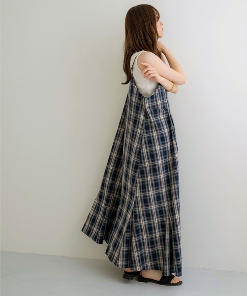 NOAHL(ノアル)の「【NOAHL】2wayチェック柄キャミソールワンピース(ワンピース・レディース・ブラック系/ネイビー系・S/M)」の15枚目の写真