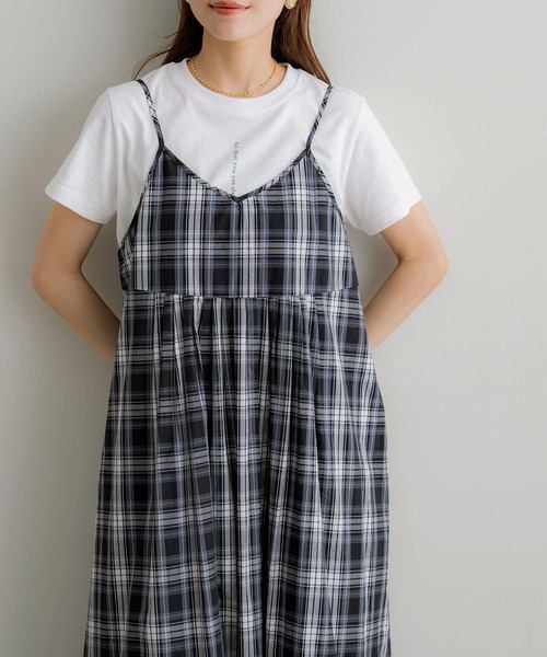 NOAHL(ノアル)の「【NOAHL】2wayチェック柄キャミソールワンピース(ワンピース・レディース・ブラック系/ネイビー系・S/M)」の13枚目の写真