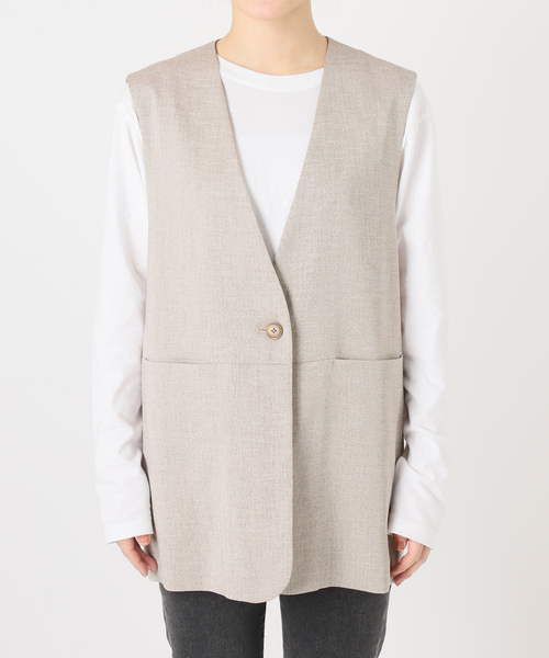 JOURNAL STANDARD relume(ジャーナルスタンダード レリューム)の「《再入荷!》【自宅ケア可能】ON/OFF問わず活躍。ノーカラージレ(その他アウター・レディース・ブラック/ベージュ・FREE)」の11枚目の写真