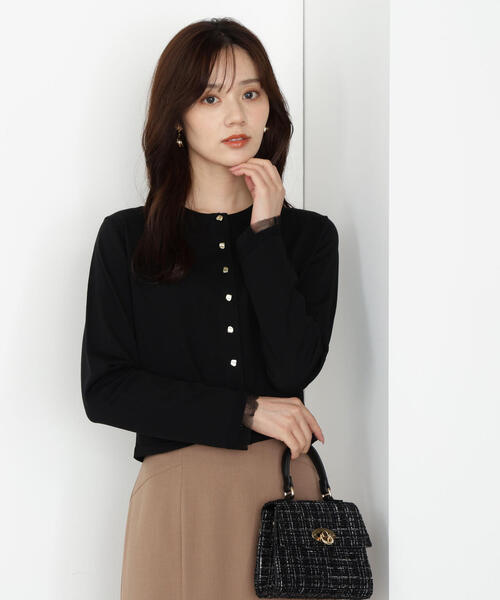 PROPORTION BODY DRESSING（プロポーションボディドレッシング）の「＜ハンドウォッシャブル＞ゴールド釦カーディガン / 1215274800（カーディガン/ボレロ・レディース・ブラック/ボルドー/ブラウン/グレー・FREE）」の8枚目の写真