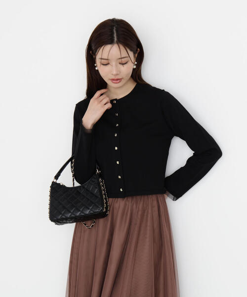PROPORTION BODY DRESSING（プロポーションボディドレッシング）の「＜ハンドウォッシャブル＞ゴールド釦カーディガン / 1215274800（カーディガン/ボレロ・レディース・ブラック/ボルドー/ブラウン/グレー・FREE）」の13枚目の写真