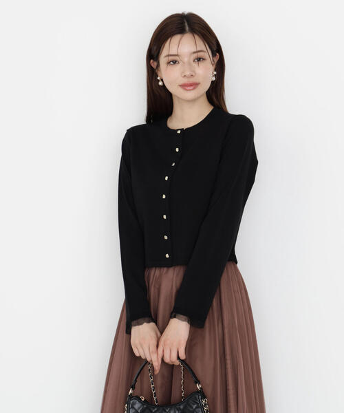 PROPORTION BODY DRESSING（プロポーションボディドレッシング）の「＜ハンドウォッシャブル＞ゴールド釦カーディガン / 1215274800（カーディガン/ボレロ・レディース・ブラック/ボルドー/ブラウン/グレー・FREE）」の14枚目の写真