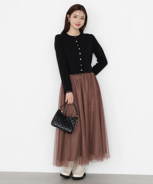 PROPORTION BODY DRESSING（プロポーションボディドレッシング）の「＜ハンドウォッシャブル＞ゴールド釦カーディガン / 1215274800（カーディガン/ボレロ・レディース・ブラック/ボルドー/ブラウン/グレー・FREE）」の15枚目の写真