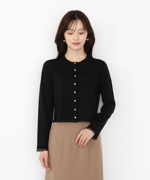 PROPORTION BODY DRESSING（プロポーションボディドレッシング）の「＜ハンドウォッシャブル＞ゴールド釦カーディガン / 1215274800（カーディガン/ボレロ・レディース・ブラック/ボルドー/ブラウン/グレー・FREE）」の17枚目の写真