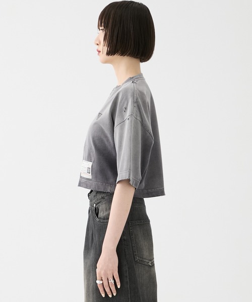 tシャツ 「MIHARA YASUHIRO/ミハラヤスヒロ」SUN FADED CROPPED TEE/サンフェイデッドクロップドTシャツ レディース MIHARA YASUHIRO/ミハラヤスヒロ】SUN FADED CROPPED TEE/サン