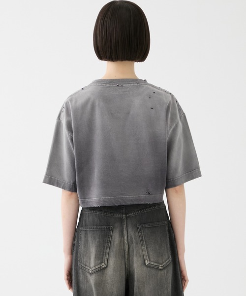 MIHARA YASUHIRO/ミハラヤスヒロ】SUN FADED CROPPED TEE/サン