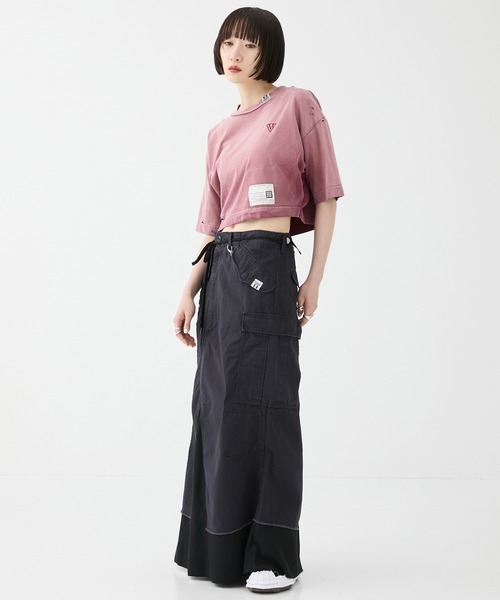 tシャツ 「MIHARA YASUHIRO/ミハラヤスヒロ」SUN FADED CROPPED TEE/サンフェイデッドクロップドTシャツ レディース MIHARA YASUHIRO/ミハラヤスヒロ】SUN FADED CROPPED TEE/サン