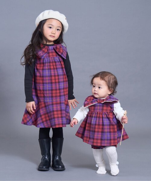 Seraph（セラフ）の「【ジュニア対応】3wayリボンジャンスカ（ジャンパースカート・キッズ・ブラウン/その他3/パープル・80/90/100/110/120/130/140）」の13枚目の写真