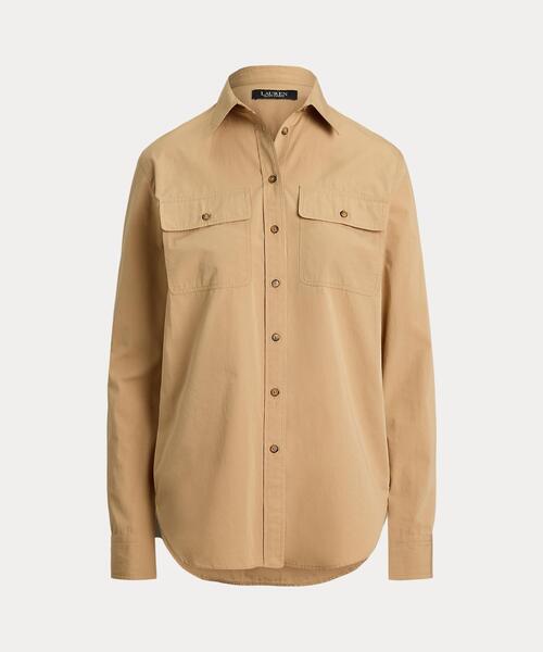 LAUREN RALPH LAUREN(ローレン ラルフ ローレン)の「リラックス フィット フェザーウエイト コットン シャツ(シャツ/ブラウス・レディース・ブラウン系6・XXS/XS/S/M/L)」の3枚目の写真