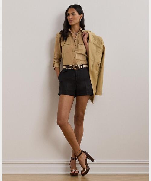 LAUREN RALPH LAUREN(ローレン ラルフ ローレン)の「リラックス フィット フェザーウエイト コットン シャツ(シャツ/ブラウス・レディース・ブラウン系6・XXS/XS/S/M/L)」の7枚目の写真