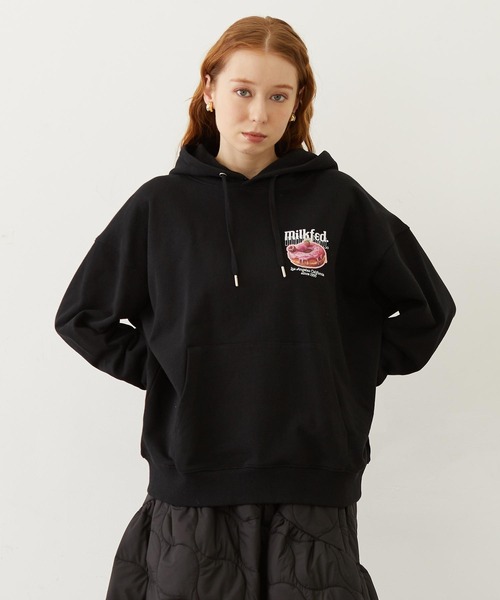 MILKFED. (ミルクフェド) TOP LOGO SWEAT HOODIE セール】DONUTS LOGO SWEAT HOODIE（パーカー）｜MILKFED.（ミルク