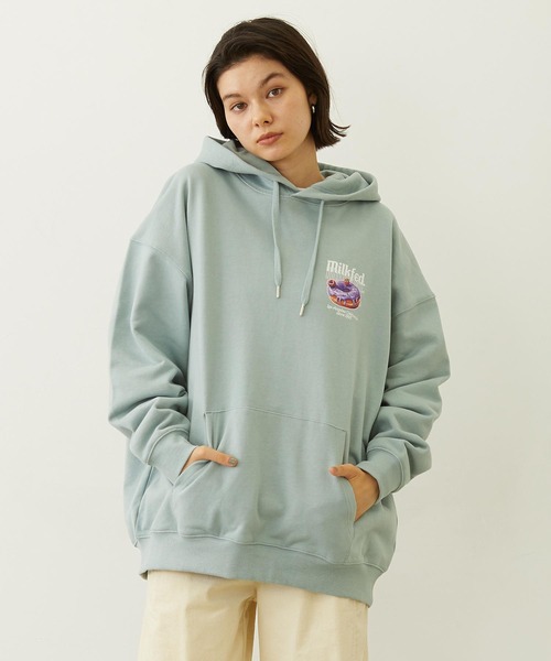 MILKFED.(ミルクフェド)の「DONUTS LOGO SWEAT HOODIE(パーカー・レディース・オフホワイト/ライトブルー/ブラック・M/L)」の19枚目の写真