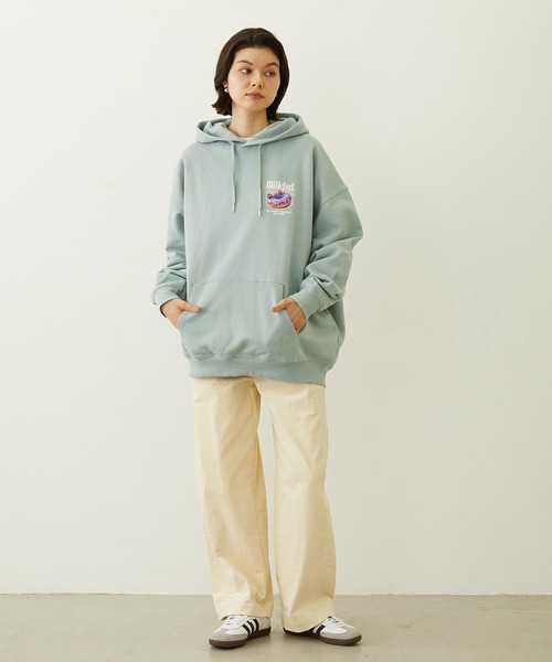 MILKFED.(ミルクフェド)の「DONUTS LOGO SWEAT HOODIE(パーカー・レディース・オフホワイト/ライトブルー/ブラック・M/L)」の21枚目の写真