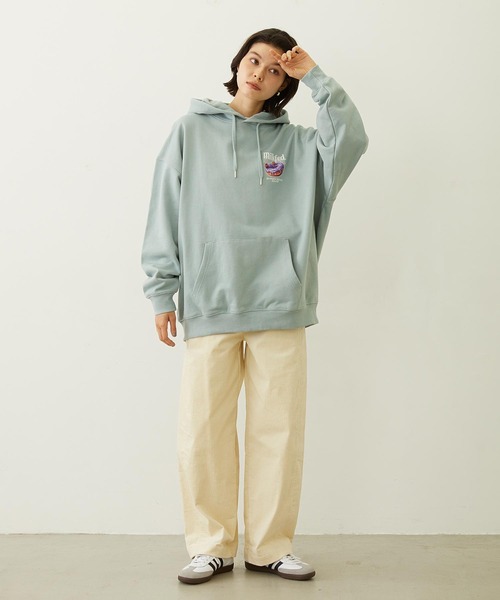 MILKFED.(ミルクフェド)の「DONUTS LOGO SWEAT HOODIE(パーカー・レディース・オフホワイト/ライトブルー/ブラック・M/L)」の22枚目の写真