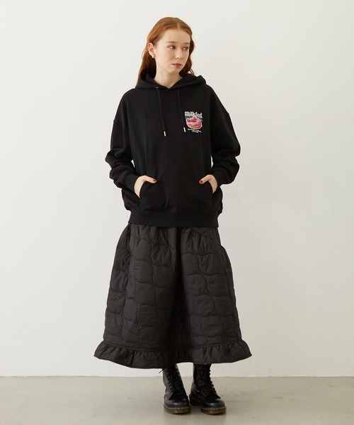 MILKFED.(ミルクフェド)の「DONUTS LOGO SWEAT HOODIE(パーカー・レディース・オフホワイト/ライトブルー/ブラック・M/L)」の7枚目の写真