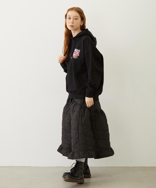 MILKFED.(ミルクフェド)の「DONUTS LOGO SWEAT HOODIE(パーカー・レディース・オフホワイト/ライトブルー/ブラック・M/L)」の10枚目の写真