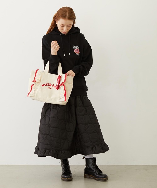 MILKFED.(ミルクフェド)の「DONUTS LOGO SWEAT HOODIE(パーカー・レディース・オフホワイト/ライトブルー/ブラック・M/L)」の11枚目の写真