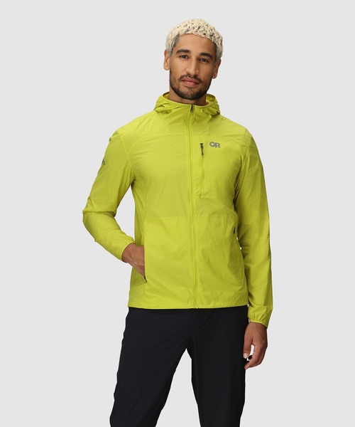 OUTDOOR RESEARCH(アウトドアリサーチ)の「OUTDOOR RESEARCH/アウトドアリサーチ Shadow Wind Hoodie/シャドーウィンドフーディー(ナイロンジャケット・メンズ・イエロー・MEDIUM/LARGE)」の1枚目の写真