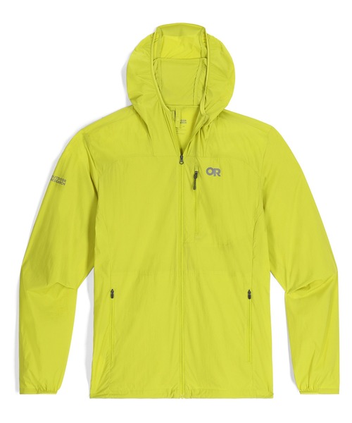 OUTDOOR RESEARCH(アウトドアリサーチ)の「OUTDOOR RESEARCH/アウトドアリサーチ Shadow Wind Hoodie/シャドーウィンドフーディー(ナイロンジャケット・メンズ・イエロー・MEDIUM/LARGE)」の2枚目の写真