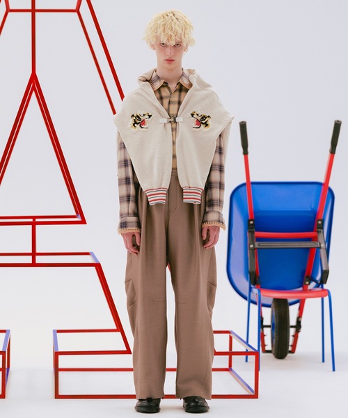 amok(アモク)の「HAND KNITTING SHIRT(シャツ/ブラウス・メンズ・ベージュ/ネイビー・S/M/L)」の4枚目の写真