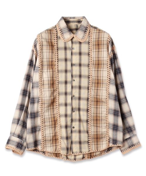 amok(アモク)の「HAND KNITTING SHIRT(シャツ/ブラウス・メンズ・ベージュ/ネイビー・S/M/L)」の5枚目の写真