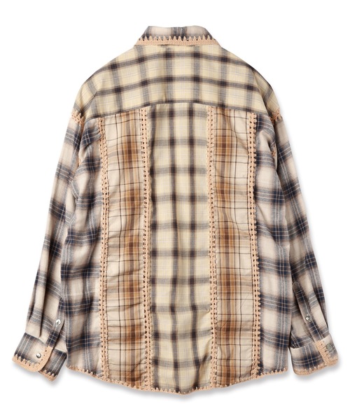 amok(アモク)の「HAND KNITTING SHIRT(シャツ/ブラウス・メンズ・ベージュ/ネイビー・S/M/L)」の6枚目の写真