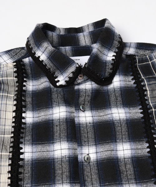 amok(アモク)の「HAND KNITTING SHIRT(シャツ/ブラウス・メンズ・ベージュ/ネイビー・S/M/L)」の9枚目の写真