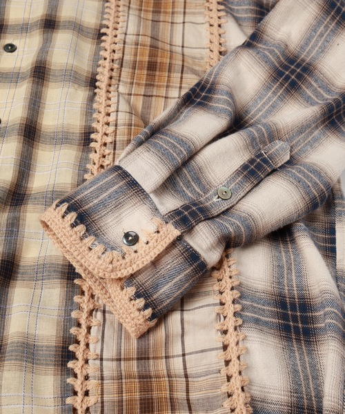 amok(アモク)の「HAND KNITTING SHIRT(シャツ/ブラウス・メンズ・ベージュ/ネイビー・S/M/L)」の13枚目の写真