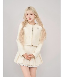 【美品】perna アウター ショート丈 ホワイト ジャケット ショート丈 アウター[品番：TY000008204]｜teddyshop