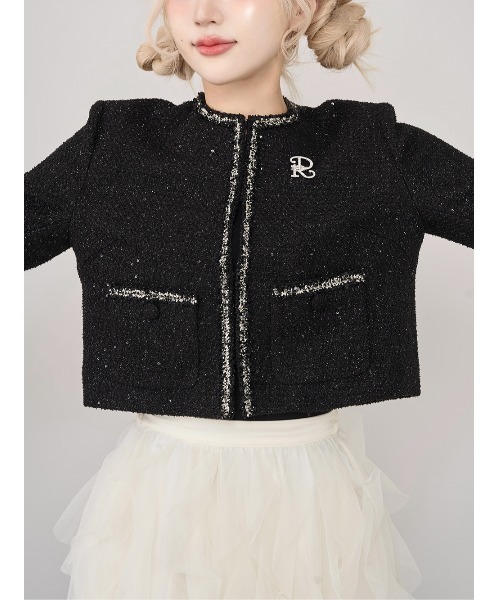 スパンコールツイードジャケット（その他アウター）｜Darich