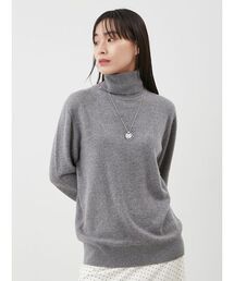 美品　ミラオーウェン　パープル　タートルネックウールセーター　ウール混　ゆったり Mila Owen｜ミラ オーウェンのニット/セーター（タートルネック