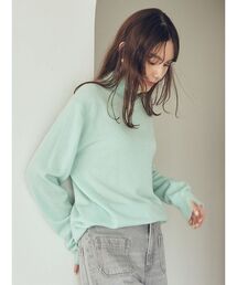 美品　ミラオーウェン　パープル　タートルネックウールセーター　ウール混　ゆったり Mila Owen｜ミラ オーウェンのニット/セーター（タートルネック