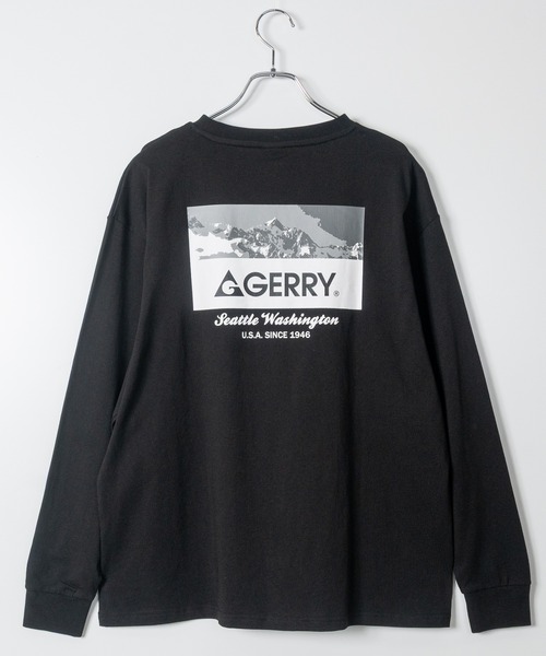 GERRY(ジェリー)の「【ag】〔GERRY/ジェリー〕 ワンポイントロゴ刺繍 バックロゴ/イラストプリント ロンT(Tシャツ/カットソー・メンズ・ブラック系1/ライトグレー系2/ブラック系2/ライトグレー系1/ホワイト系1/ホワイト系2/ブラウン系1/ブラック系3/ライトグレー系3/ホワイト系3・MEDIUM/LARGE)」の6枚目の写真