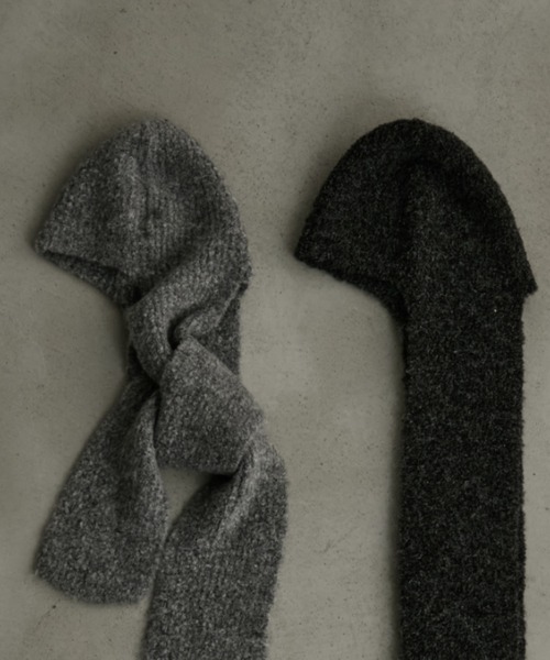 Auntie Rosa Holiday（アンティローザホリデー）の「ブークレイヤーフラップビーニー（ニットキャップ/ビーニー・レディース・ブラック/グレー・FREE）」の11枚目の写真