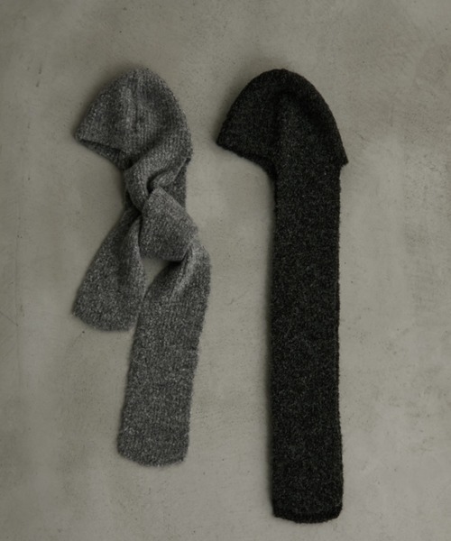 Auntie Rosa Holiday（アンティローザホリデー）の「ブークレイヤーフラップビーニー（ニットキャップ/ビーニー・レディース・ブラック/グレー・FREE）」の12枚目の写真