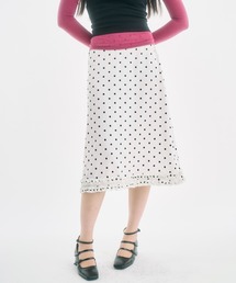 FEKETE(tFPe)polka dot frill midi skirt / hbgtXJ[g(XJ[g)