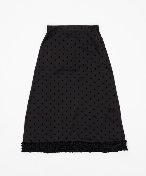 polka dot frill midi skirt / ドットフリルスカート（スカート
