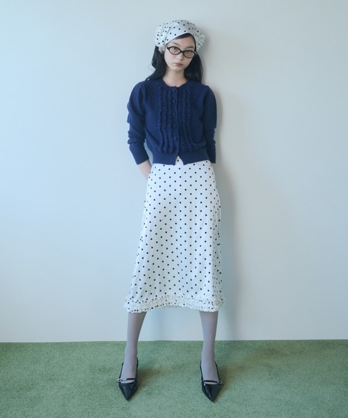 FEKETE フリルボリュームスカート fekete フリルボリュームスカート frill midi flared skirt