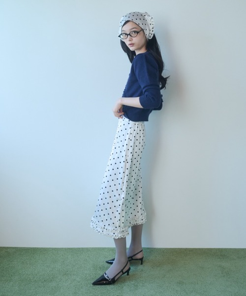 FEKETE（フェケテ）の「polka dot frill midi skirt / ドットフリルスカート（スカート・レディース・アイボリー/ブラック・FREE）」の14枚目の写真