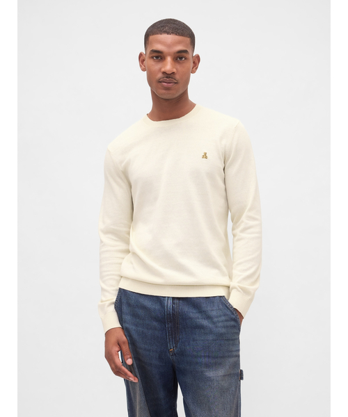 GAP(ギャップ)の「ブラナンベア刺繍 コットン クルーネックセーター(ニット/セーター・メンズ・ベージュ/グリーン/ブラウン/ブラック・XS/S/M/L/XL)」の4枚目の写真