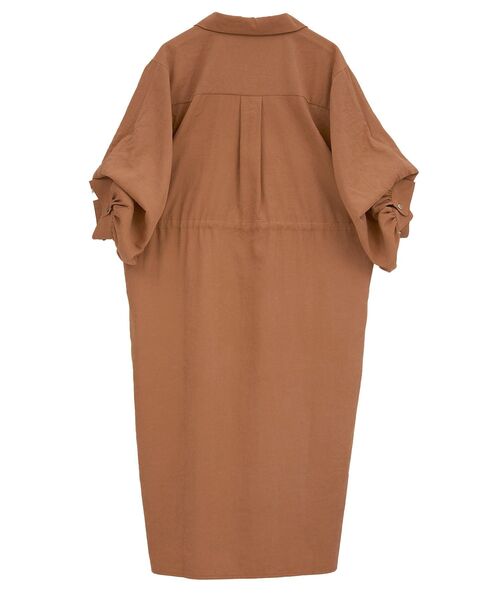YECCA VECCA（イェッカヴェッカ）の「【UVカット】2way袖バルーンワンピース（シャツワンピース・レディース・チャコールグレー/ダークグリーン/オレンジ/ベージュ・FREE）」の17枚目の写真
