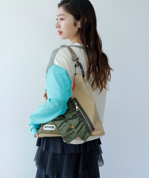 RISLEY×OUTDOOR PRODUCTS 】miniバイカラートライアングルフリル