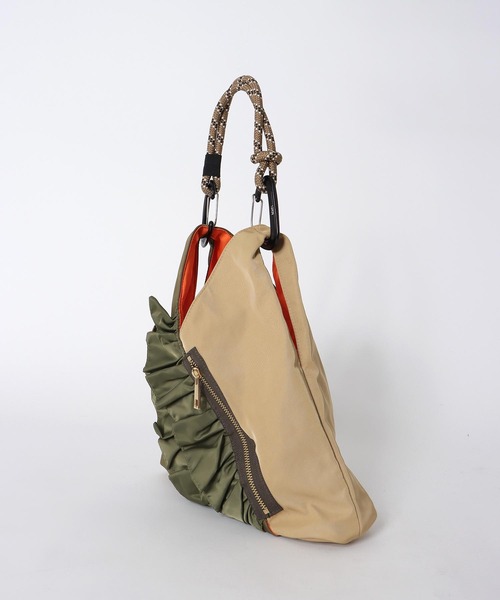 RISLEY×OUTDOOR PRODUCTS 】miniバイカラートライアングルフリルバッグ