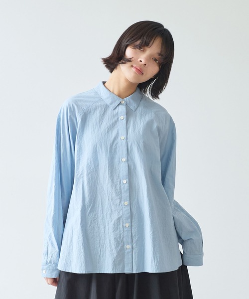 bulle de savon（ビュルデサボン）の「《early spring》コットン/シルク ローン ラグランシャツ（シャツ/ブラウス・レディース・サックスブルー/アイボリー・FREE）」の20枚目の写真