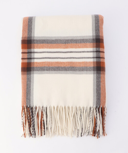 MONO　COMME CA（モノコムサ）の「チェック柄 ポンチョストール（ストール/ショール・レディース・グレー/アイボリー・FREE）」の8枚目の写真